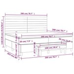 vidaXL Sommier à lattes de lit avec matelas Bleu 200x200 cm Tissu