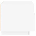 vidaXL Armoires de chevet avec lumières LED 2 Pièces blanc 40x39x37 cm