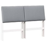 vidaXL Tête de lit capitonnée Gris clair 150 cm Pin massif