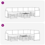 vidaXL Ensemble de canapés d'extérieur 7 pc Naturel et Crème