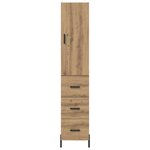 vidaXL Haut Armoire avec tiroir Chêne artisanal 34 5 x 34 x 180 cm