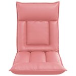 vidaXL Fauteuil de sol ajustable Rose Simili cuir