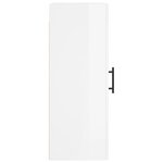vidaXL Armoire murale blanc brillant 34 5x34x90 cm bois d'ingénierie