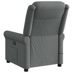 vidaXL Fauteuil de massage inclinable Gris foncé Tissu