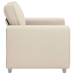 vidaXL Canapé avec coussin avec oreiller Beige 100 x 77 x 82 cm Lin
