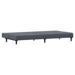 vidaXL Canapé-lit à 2 places avec repose-pied gris foncé velours