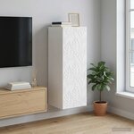 vidaXL Armoire Murale Blanc 33 x 34 5 x 90 cm Bois d'ingénierie