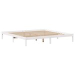 vidaXL Lit bibliothèque sans matelas blanc 200x200 cm bois pin massif