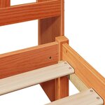 vidaXL Lit bibliothèque sans matelas cire marron 160x200 cm pin massif