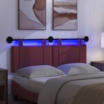 vidaXL Tête de lit suspendue Bordeaux Tissu