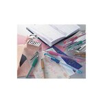 Stylo roller à encre gel Hybrid Gel Grip K118L blanc x 12 PENTEL