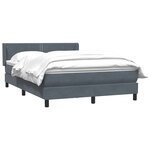 vidaXL Sommier à lattes de lit et matelas gris foncé 140x220cm velours