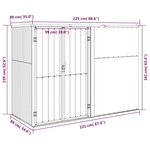 vidaXL Abri à outils de jardin Gris 225x89x161 cm Acier galvanisé