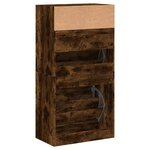 vidaXL Armoire à chaussures chêne fumé 60x34x116 cm bois d'ingénierie