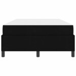 vidaXL Lit à ressorts Noir  Noir 120 x 190 cm Tissu  Bois Engineered