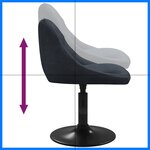 vidaXL Chaises pivotantes à manger lot de 4 gris foncé velours