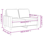 vidaXL Canapé à 2 places Gris 140 cm Similicuir