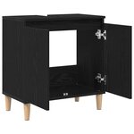vidaXL Armoire d'évier Chêne noir 58 x 33 x 60 cm Bois d'ingénierie