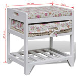 vidaXL Banc de rangement avec étagère à chaussures et panier Paulownia