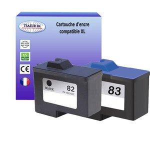 Cartouche compatible Lexmark n°82 + n°83 - Noir+ Couleur - T3AZUR
