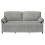 vidaXL Sofa 3 places Gris clair 198 x 83 x 95 cm Velours