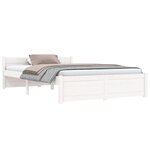 vidaXL Cadre de lit Blanc Bois massif 120x200 cm
