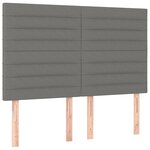 vidaXL Cadre de lit sans matelas gris foncé 140x190 cm tissu