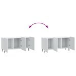 vidaXL Meuble TV Blanc 99 x 34 5 x 52 cm Bois d'ingénierie