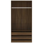 vidaXL Garde-robe Chêne marron 100x50x200 cm Bois d'ingénierie