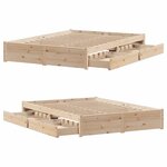 vidaXL Cadre de lit sans matelas 160x200 cm bois massif de pin