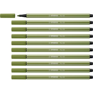Stylo feutre Pen 68  vert mousse x 10 STABILO