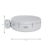 Spa gonflable bestway lay-z-spa paris pour 4-6 personnes rond 196x66 cm avec lumieres led