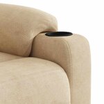 vidaXL Fauteuil inclinable crème tissu microfibre