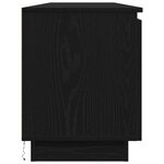 Meuble TV vidaXL avec LED en chêne noir 180x38x49 cm en bois d'ingénierie