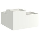 Jardinière vidaXL 80x80x48 cm Acier Blanc