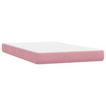 vidaXL Sommier à lattes de lit avec matelas rose 120x220 cm velours
