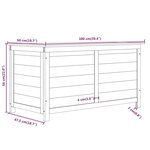 vidaXL Boîte à coussins d'extérieur 100x50x56 cm Bois de sapin massif