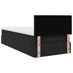 vidaXL Cadre de lit ottoman avec matelas noir 90x200 cm velours