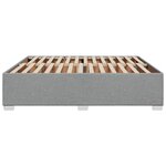 vidaXL Cadre de lit sans matelas gris clair 200x200 cm tissu