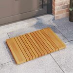 vidaXL Tapis de bain Uni Marron 59 x 40 cm bois
