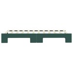 vidaXL Lit de jour avec gigogne sans matelas vert foncé 80x200 cm