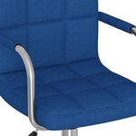 vidaXL Chaise pivotante de bureau Bleu Tissu