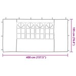 vidaXL Mur de tente de fête 2 pièces 400 x 195 cm Bleu PE et acier