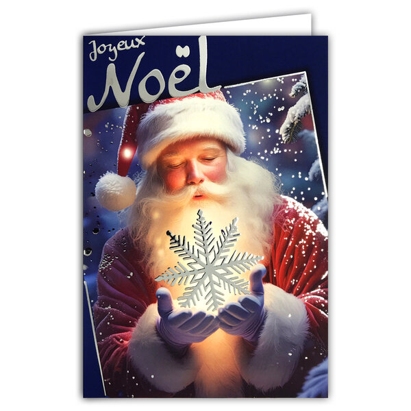 61-5843 Carte Joyeux Noël avec enveloppe blanche 12x17 5cm