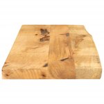 vidaXL Dessus de table 80x20x2 5 cm bord vif bois massif manguier brut