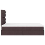 vidaXL Cadre de lit ottoman avec matelas marron foncé 120x200 cm tissu