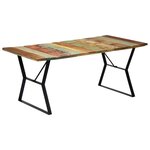 vidaXL Table de salle à manger 180x90x76cm Bois de récupération solide