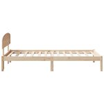 vidaXL Cadre de Lit avec Tête de Lit 90x190 cm en Bois Massif Pin