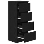 vidaXL Buffet chêne noir 37 5x35x99 cm bois d'ingénierie