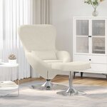 vidaXL Fauteuil œuf 2 Pièces Crème 63 x 73 x 90 cm Velours